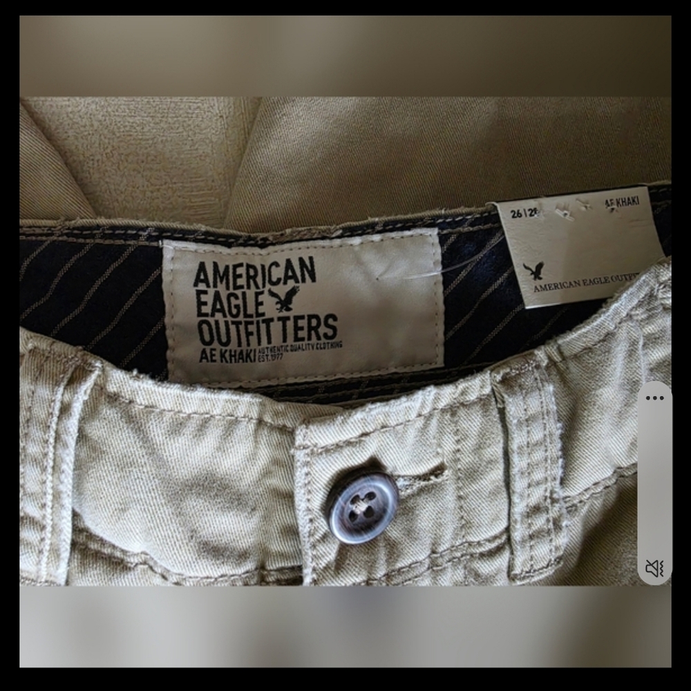 American Eagle AE Khaki Bootcut Pants - Size 26x28 - Tan/Beige